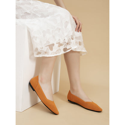 Knitted Flat Shoes with Soft Sole for Women