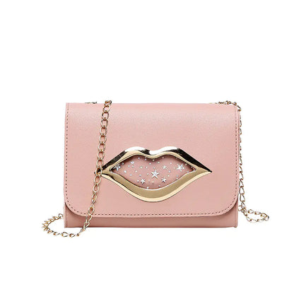 Lips Phone Bag with Chain Strap Crossbody Purse