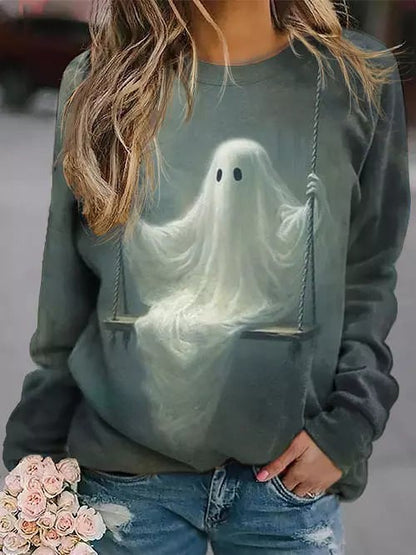 Korean Style Round Neck Loose Fit Sweater Top