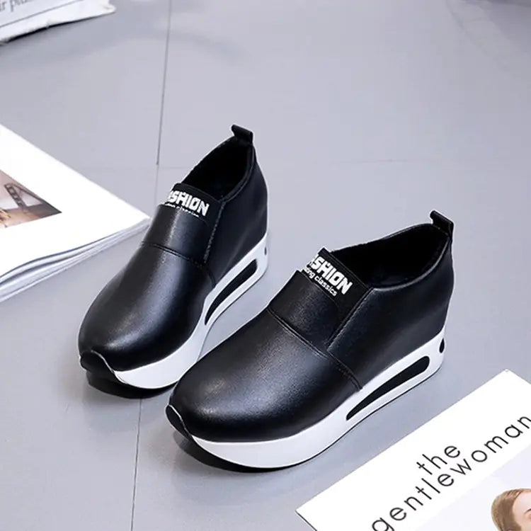 High-Top Casual Women's Sneakers - Trendy Slip-On Shoes