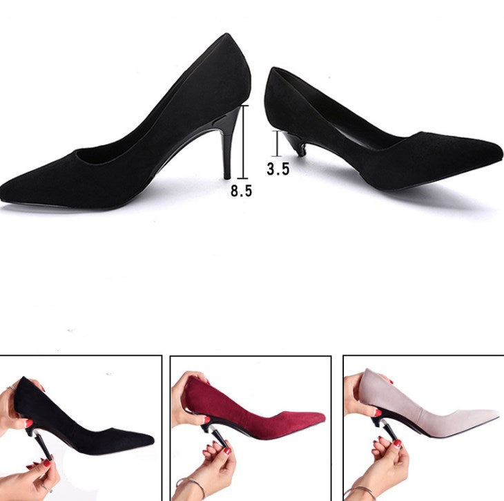 Foldable High Heels with Adjustable Pointed Toe