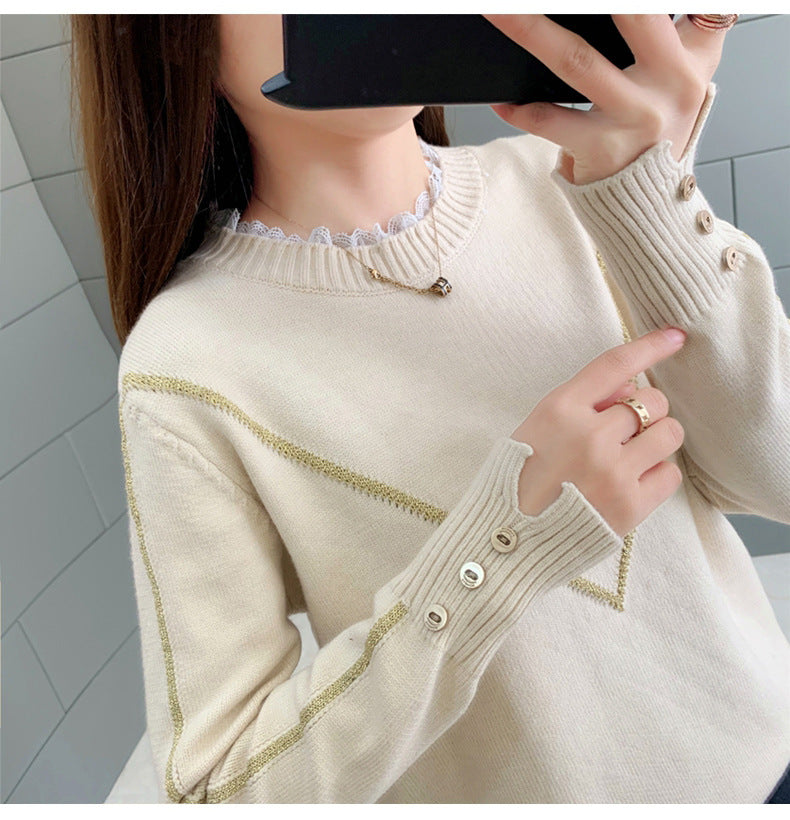 Women's Loose Knit Sweater for Fashion