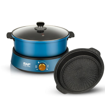 Multifunctional Electric Grill and Hot Pot Cooker