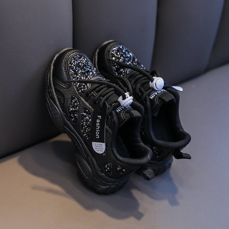 Breathable Mesh Sequined Casual Kids' Daddy Shoes