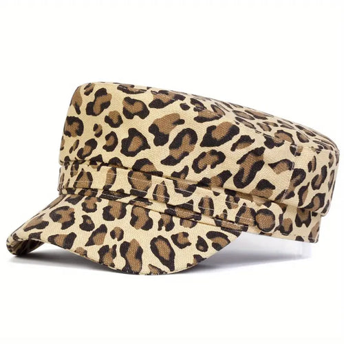 Leopard Print Navy Cap