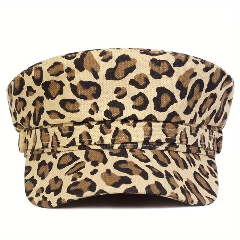 Leopard Print Navy Cap