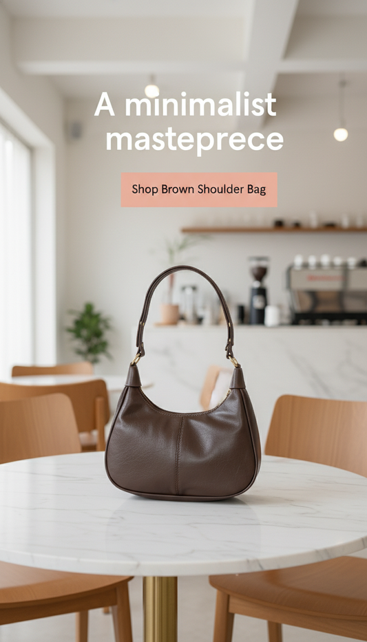 Chic Waxed Leather Crossbody Bag