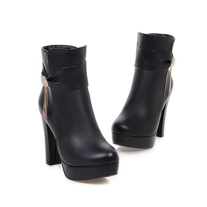 Winter Low-Cut Ice Boots with Heel