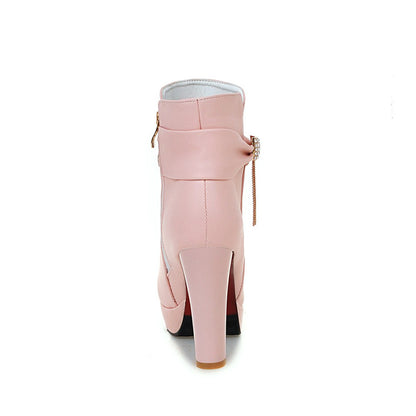 Winter Low-Cut Ice Boots with Heel
