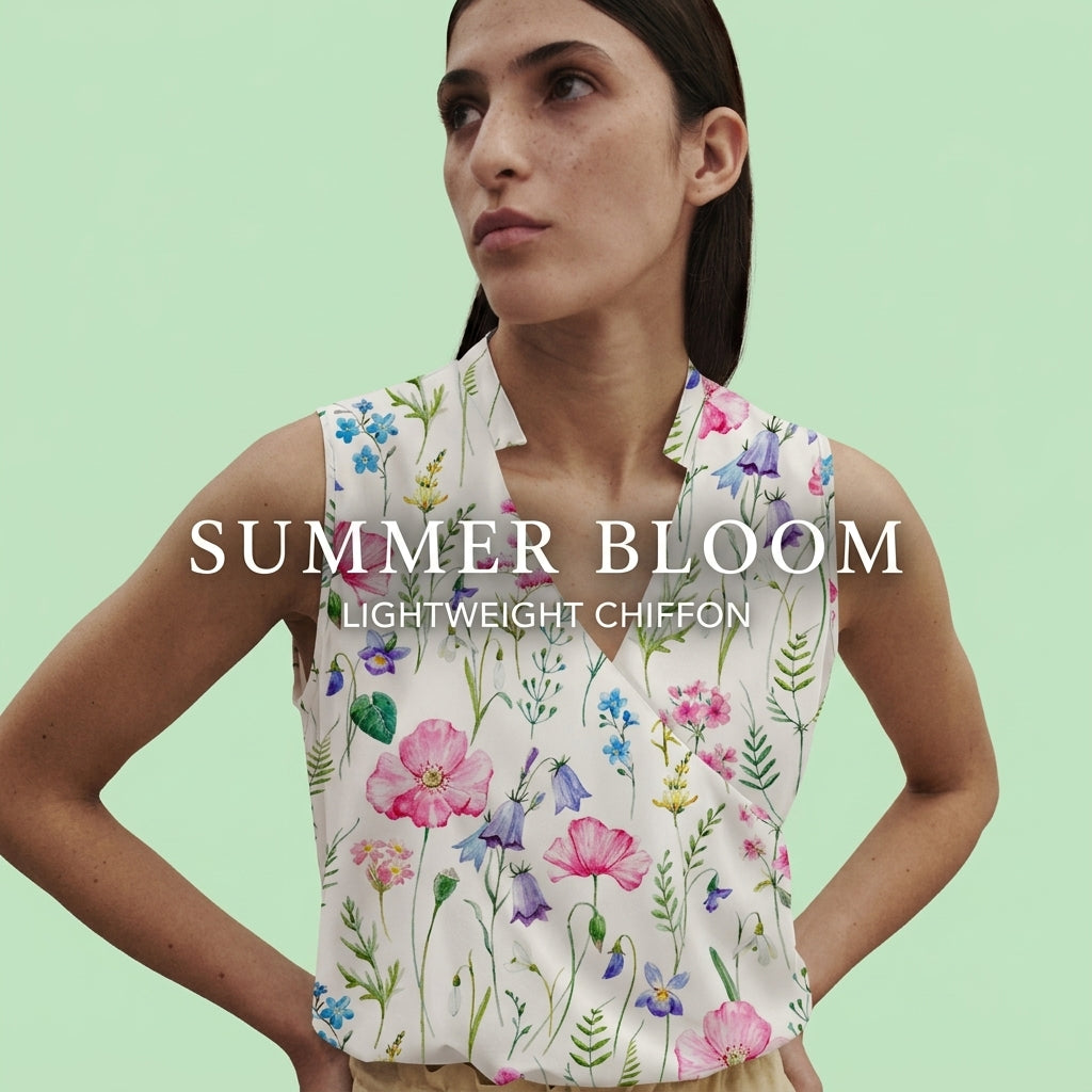 Summer Women's Printed V-Neck Blouse Shirt