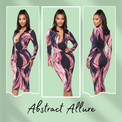 Winter Women's Long Sleeve V-Neck Irregular Dress