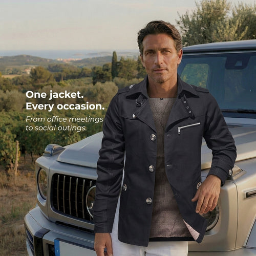 Cotton Mid-Length Casual Jacket for Men