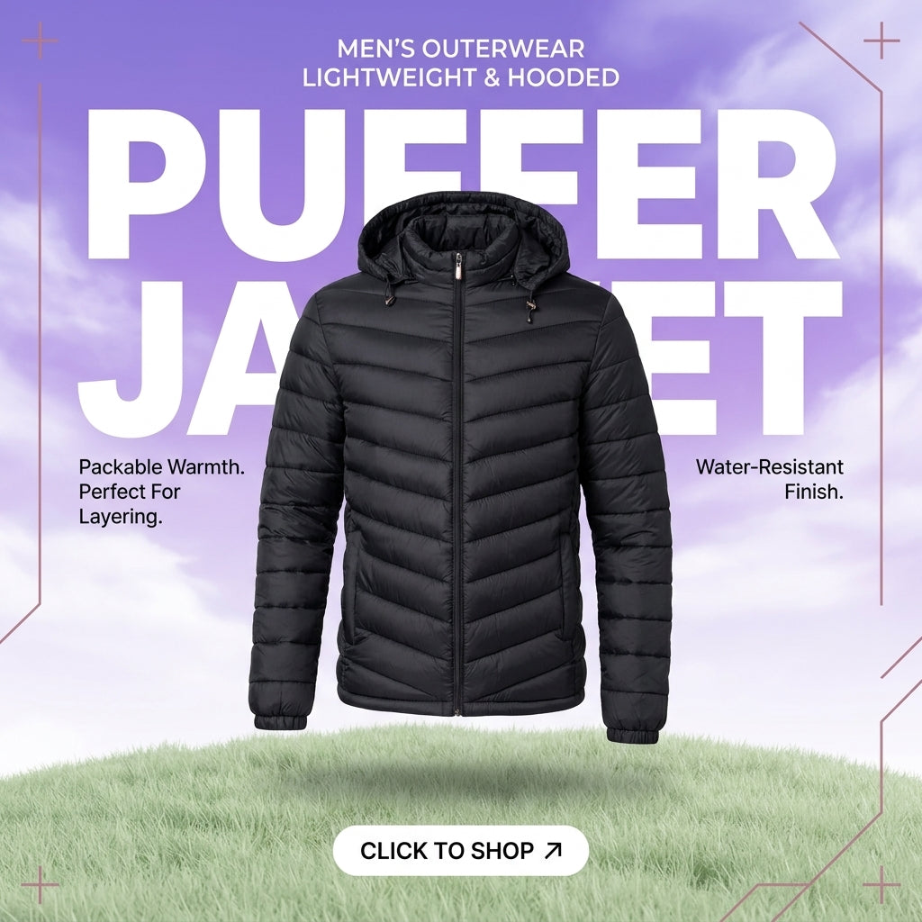 Lightweight Puffer Jacket for Men