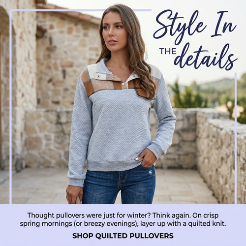 Women's Vintage Splice Stand Collar Pullover Sweater