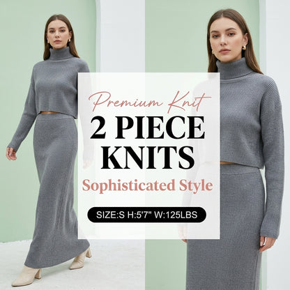 Two-Piece Set Knitted Dress Sweater