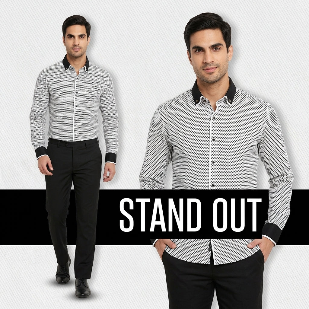 Men's Slim Fit Casual Cotton Shirts for Daily Wear