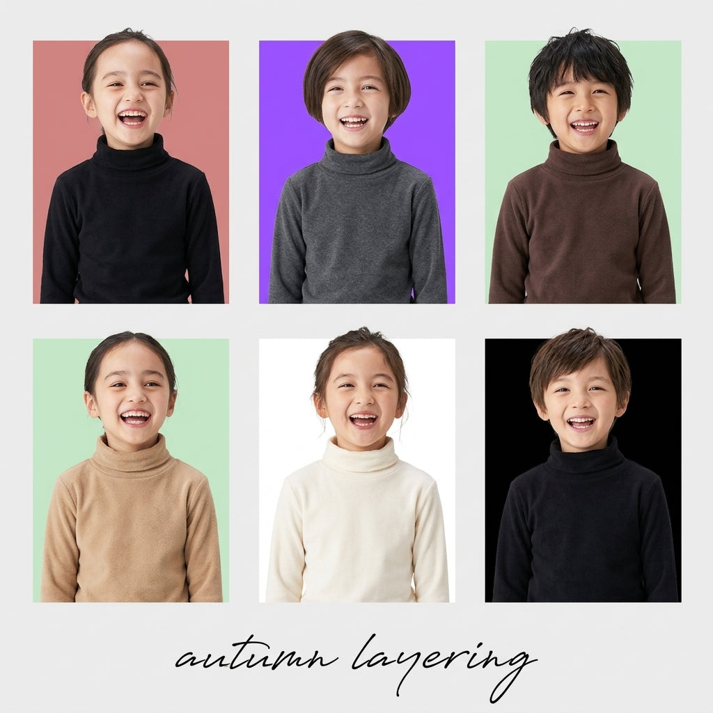 Turtleneck Fleece T-Shirts for Autumn & Winter