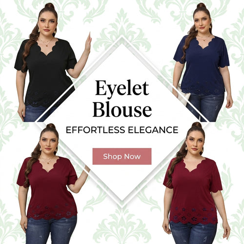 Plus Size Burnt Floral Deep V T-Shirt for Ladies