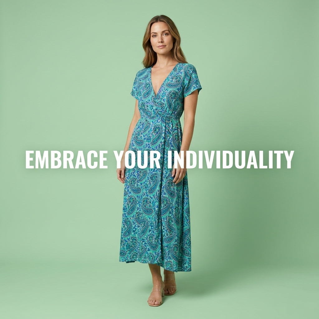 Bohemian V Neck Floral Dress for Ladies