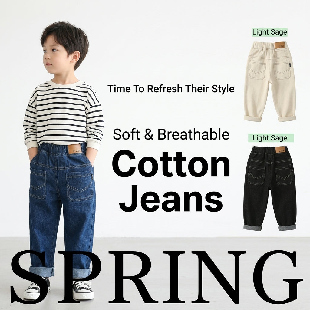 Boys' Cotton Jeans Pants