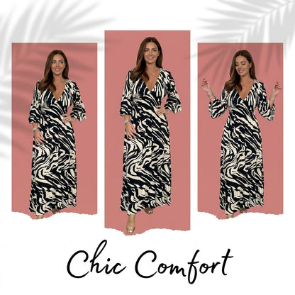 Fall/Winter Women's Casual Printed Dress
