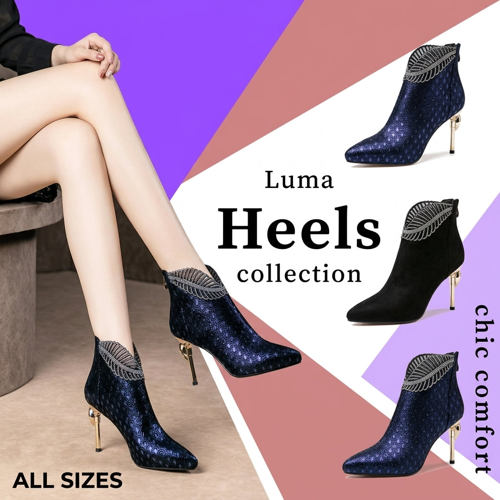 Luma Boots - Women's Stylish Ankle Heels