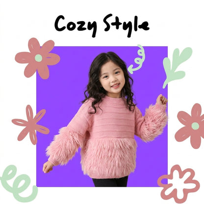 Thickened Pullover Sweater for Girls
