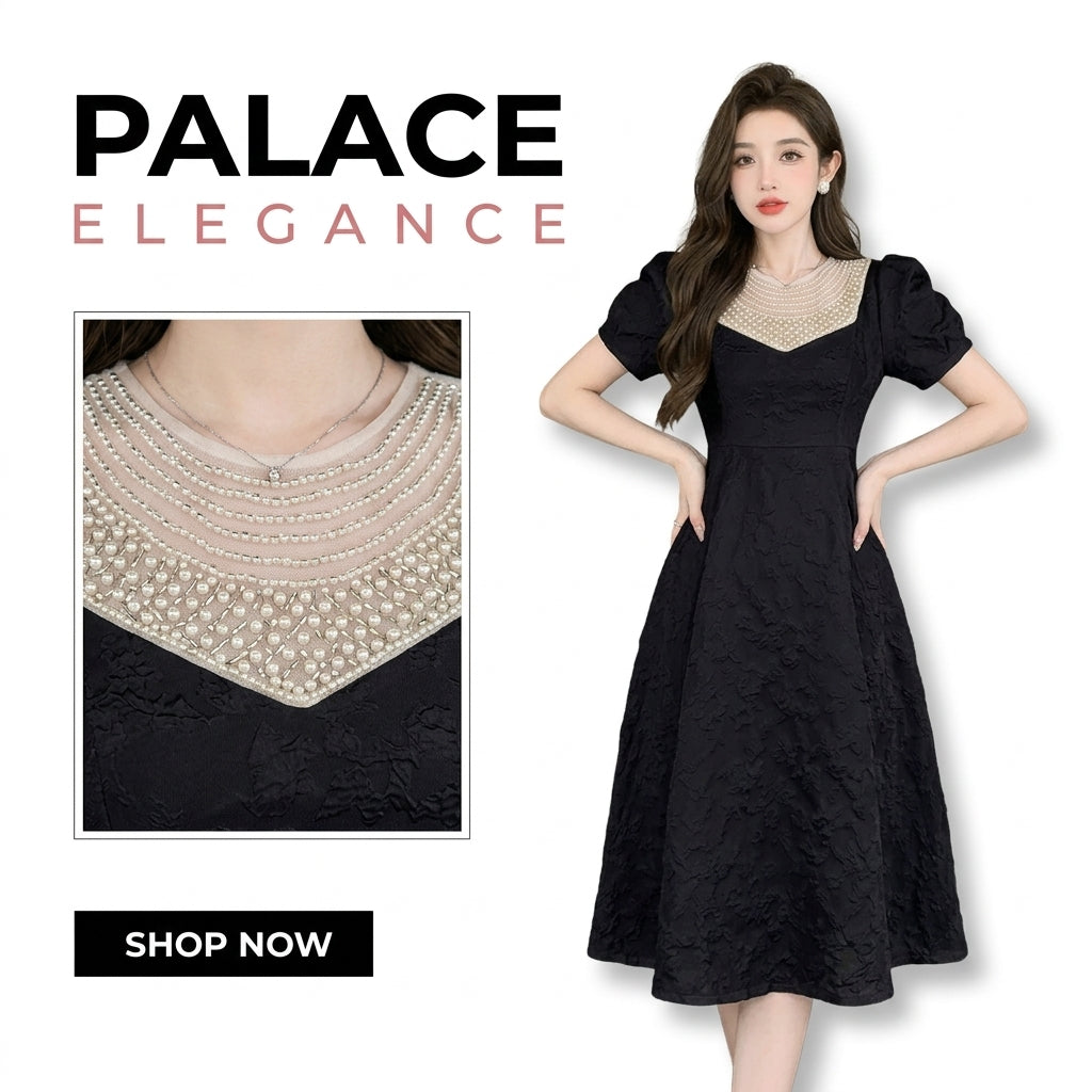 French Luxury Palace Style Dress for Women