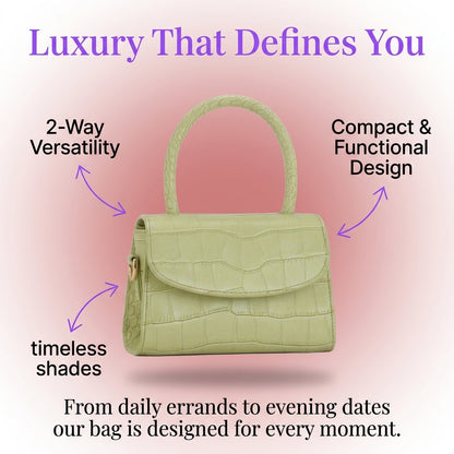 Fashionable Crocodile Pattern Leather Handbag