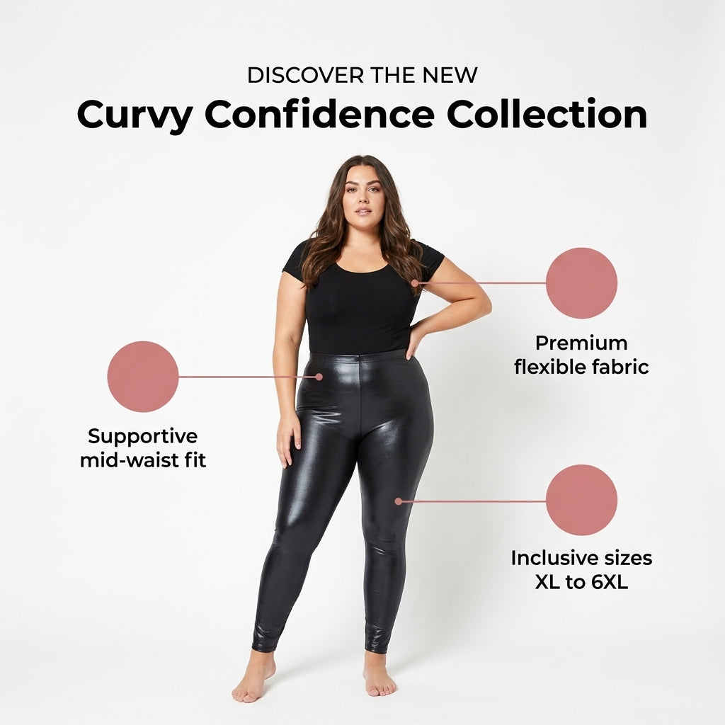 Plus Size Leggings and Leather Pants Collection
