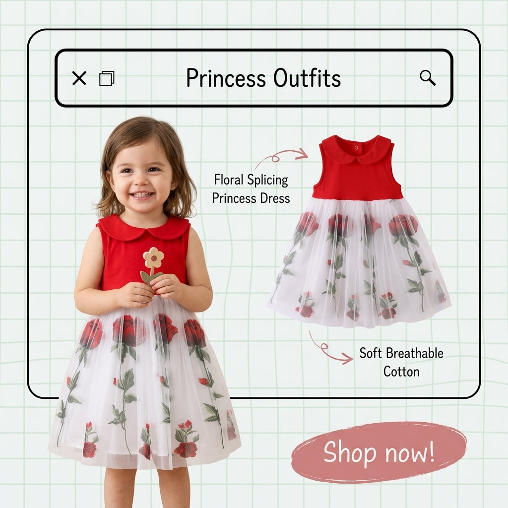 Princess Dress for Girls - One-Piece Outfit