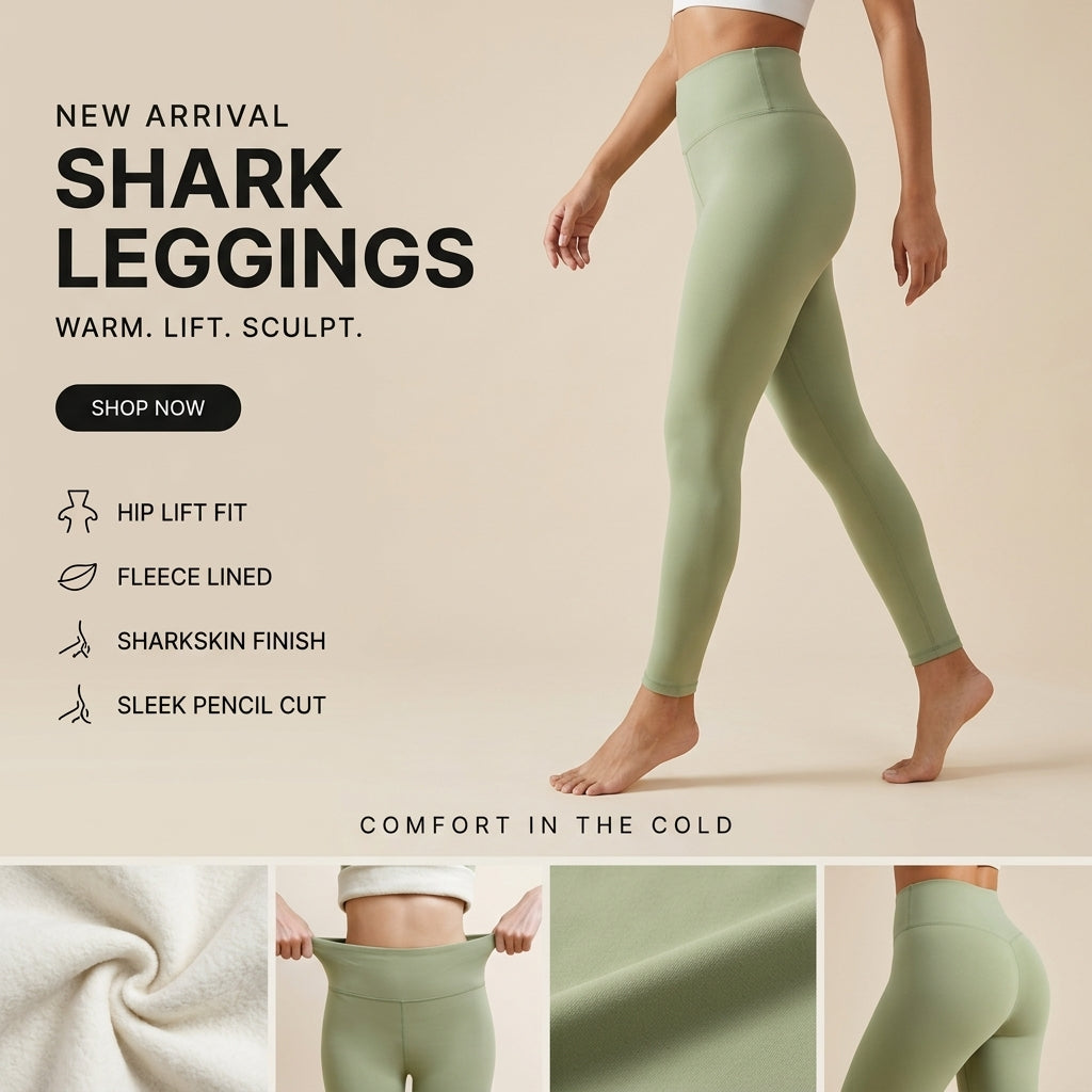 Fleece-lined High Waist Hip Lift Leggings
