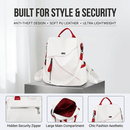 Anti-Theft Soft PU Leather Women's Backpack Fashion