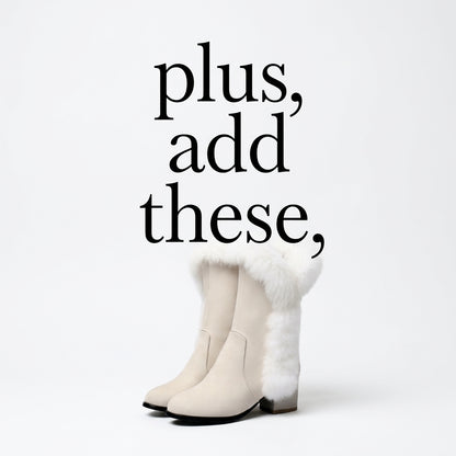 Winter Warm  Fur Boots for Women with Heels