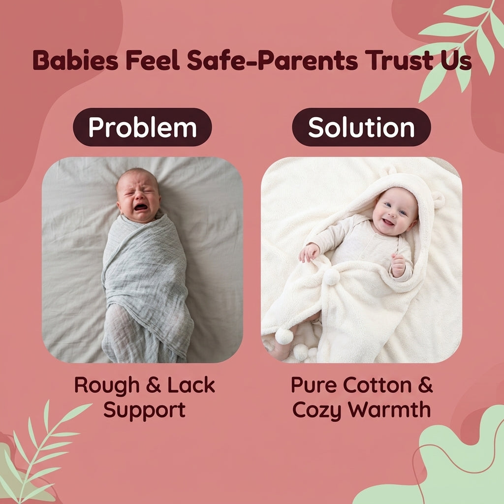 Thick Cotton Baby Swaddle Blanket for Newborns