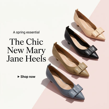 Spring New Pointed Toe High Heel Mary Jane Shoes