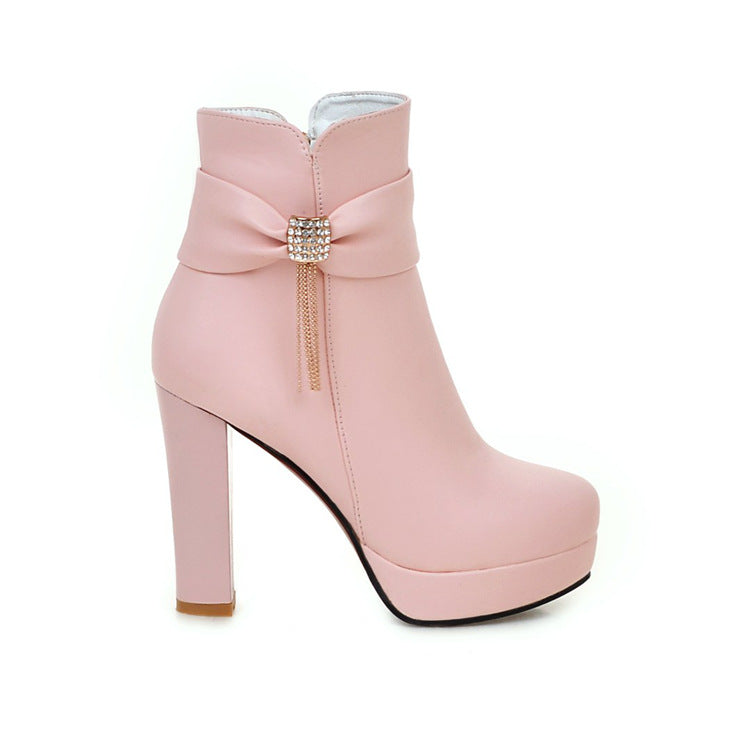 Winter Low-Cut Ice Boots with Heel