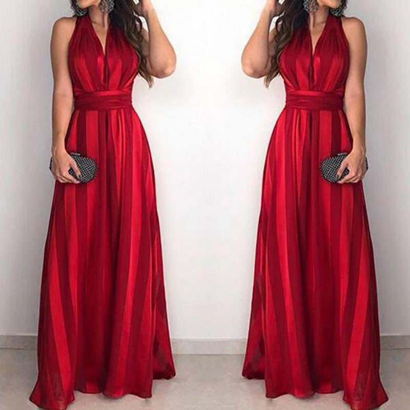 Women's Sexy V-Neck Casual Long Dress
