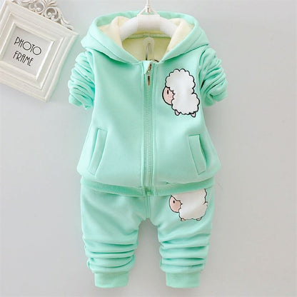 Baby Girls' Fleece Hoodie Set