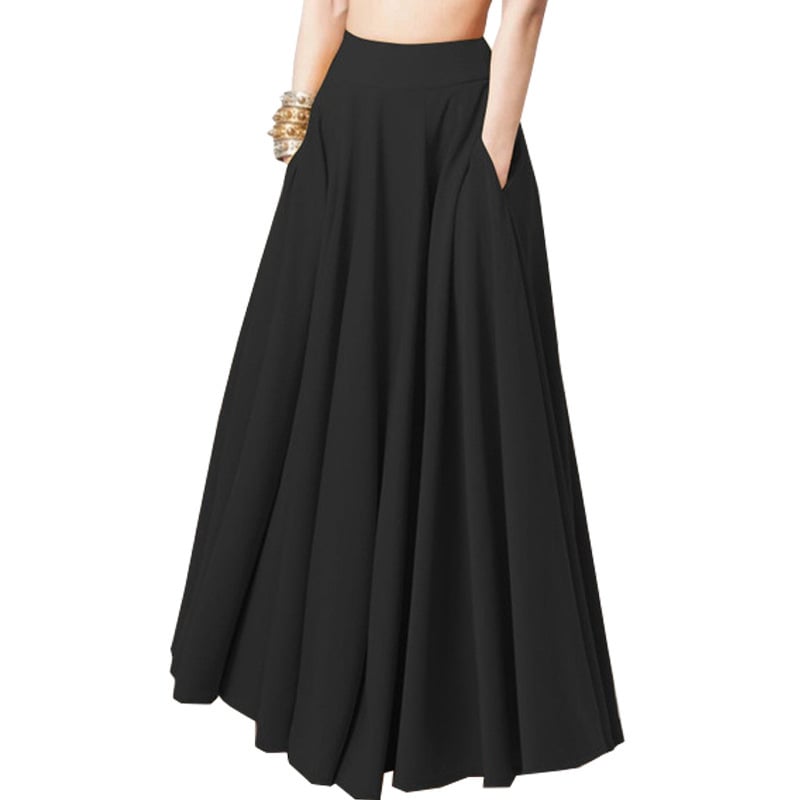 Plus Size Women's Pleated Half-Length Skirt