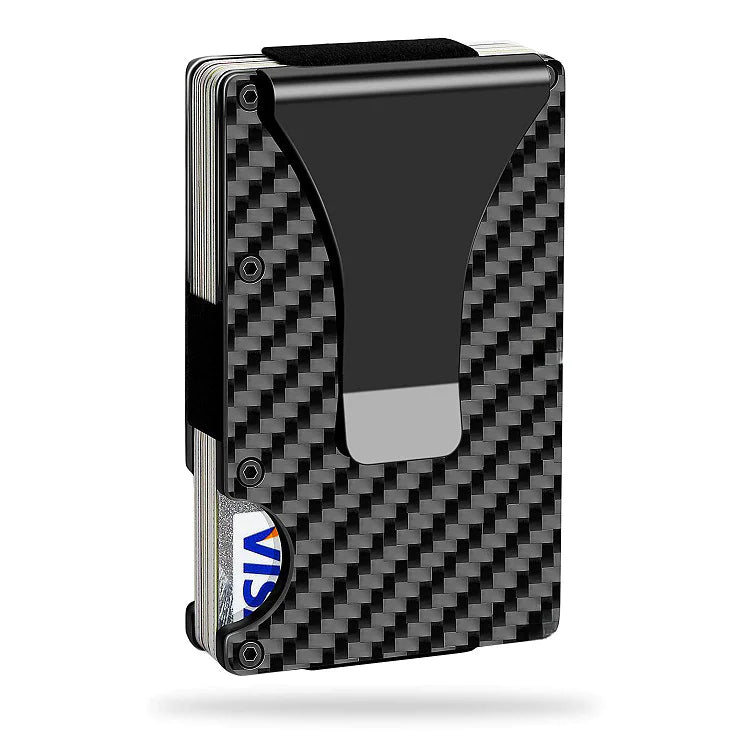 RFID Blocking Carbon Fiber Wallet and Card Holder
