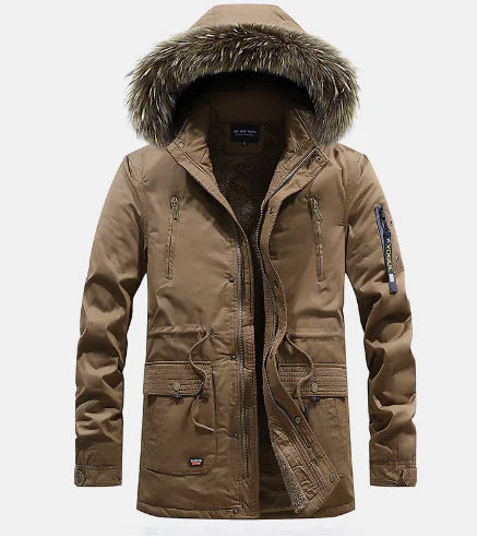 Men's Outdoor Removable Hooded Fleece Lined Jacket