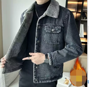Denim Jacket Donkey Thickened Casual Men's Outerwear