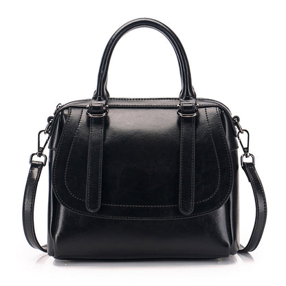 New Waxed Cowhide Handbag for Women, Stylish Design