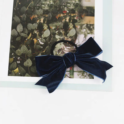 Vintage Velvet Bow Hair Clip  Handmade Spring Clip