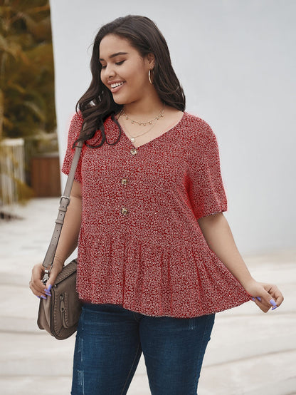 Plus Size Women's Short Sleeve Tops and Shirts