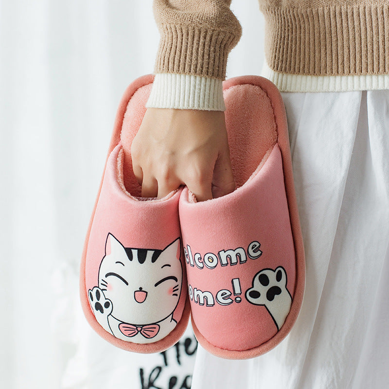 Cozy Indoor Plush Cotton Slippers for Comfort