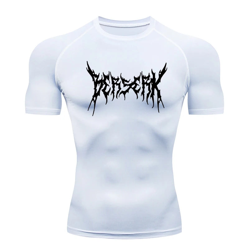 Men Athletic Quick Dry Compression Berserk Print T-shirts Tees
