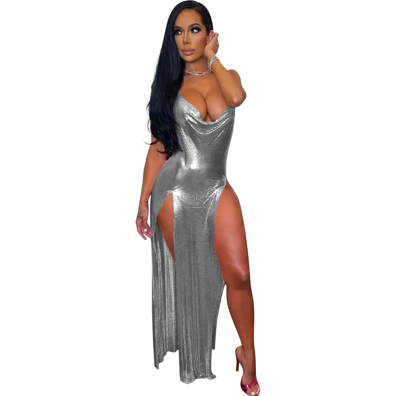 Halter Neck Irregular Dress for Women