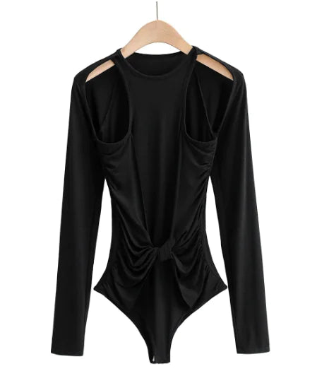 Fashion Cutout Long Sleeve T-Shirt for Women